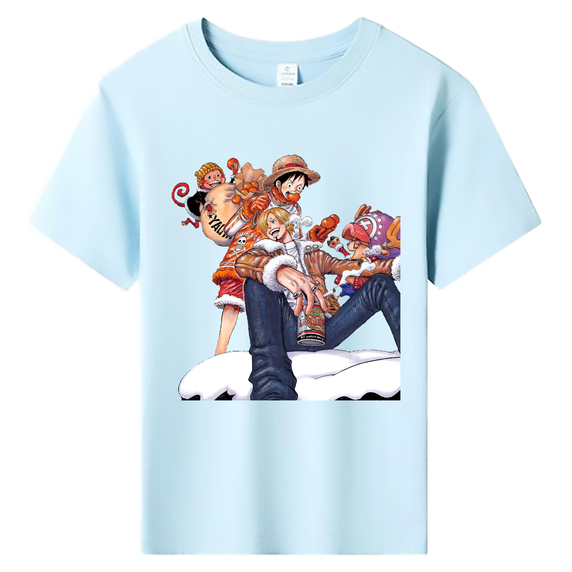 （画像用） ワンピース サンジ ONE PIECE Sanji 綿100％キッズTシャツ（フロントプリント）
